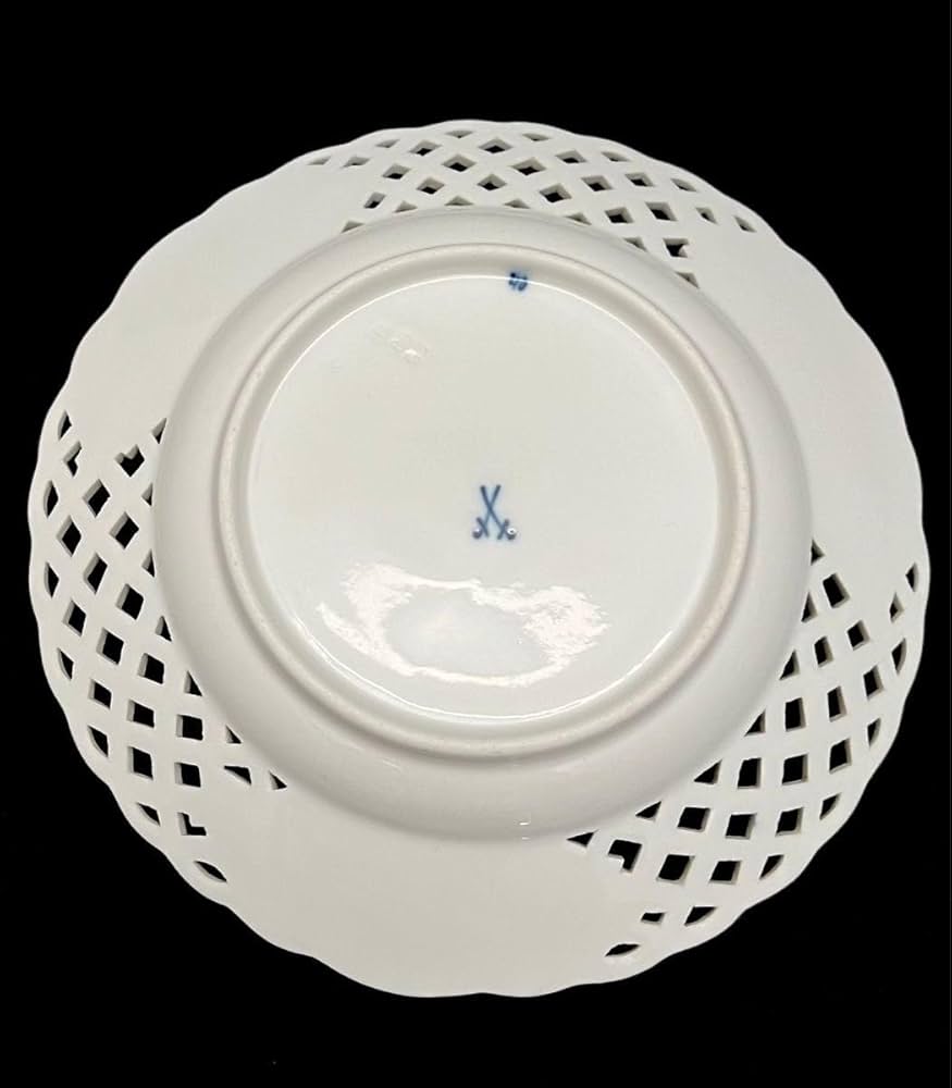 Meissen マイセン/※1級品 上級朱金装飾オニオン ピアスプレート皿